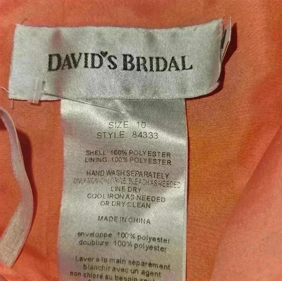 Davids Bridal Womans One Shoulder Dress Size 10 - Picture 12 of 13